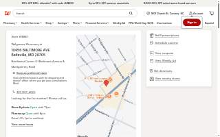 Walgreens Pharmacy of Calverton website