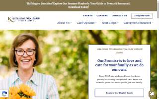 Kensington Park Senior Living website