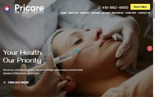 Pricare Medical Center website