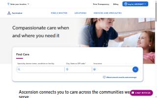 Ascension Medical Group Providence at Sanger website