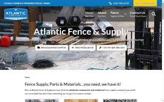 Atlantic Fence and Supply website
