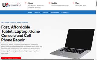 US Wireless Repair - iPhone/Samsung Galaxy Screen Repair/iPad/MacBook Repair - Play Station HDMI - Computer Repair Shop of Catonsville website