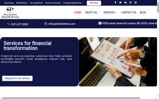 Sharf Pointers Financial Services website