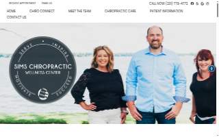 Sims Chiropractic Center website