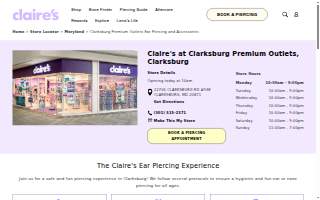 Claire's of Clarksburg website