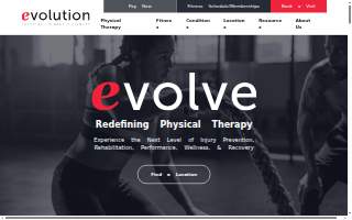 Evolution Physical Therapy website