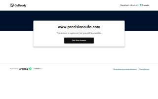 Precision Auto website