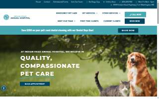 Indian Head Animal Hospital website