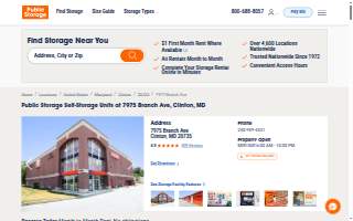 Public Storage website