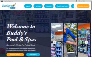 Buddy's Pool & Spas website