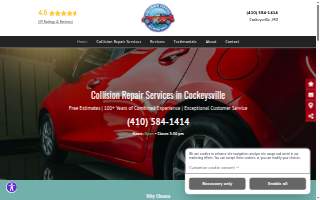 Collision Center of Cockeysville website