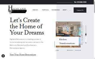 Highland Renovations website