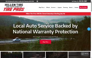 Hillen Tire and Auto Service Tire Pros website