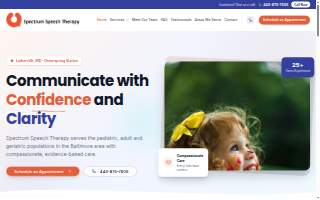 Spectrum Speech Therapy of Cockeysville website