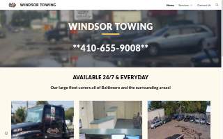 Windsor Towing of Lochearn website