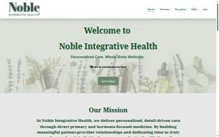 Noble Integrative Health website
