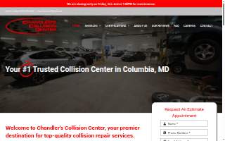 Chandlers Collision Center website