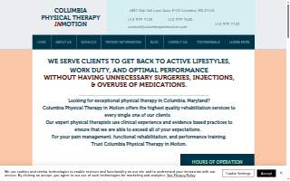 Columbia Physical Therapy In Motion website