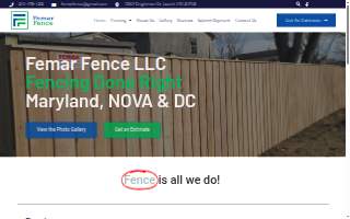 Femar Fence LLC of Columbia website