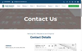 One Source Window Systems website