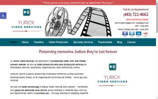 Yurick Video Services website