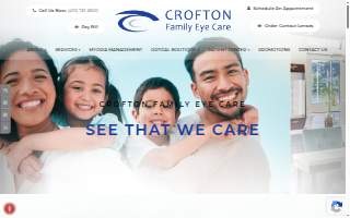 Crofton Family Eye Care website