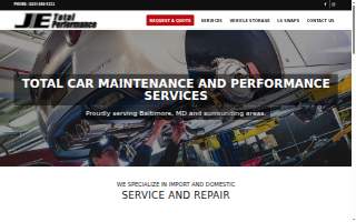 JE Import Performance Inc of Crofton website