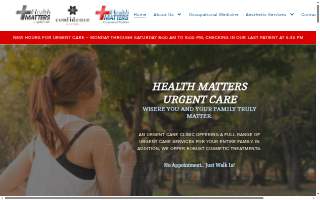 Health Matters Urgent Care website