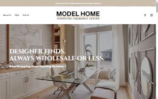 Model Home Clearance Center website