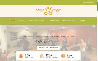 Sage Yoga Damascus website