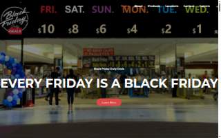 Black Friday Outlet website