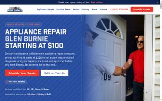 Doctor Maintenance Appliance Repair website
