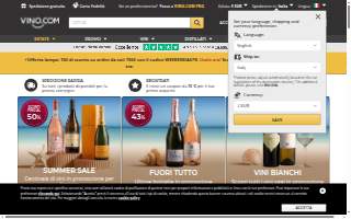 Vino Liquor & Bar website