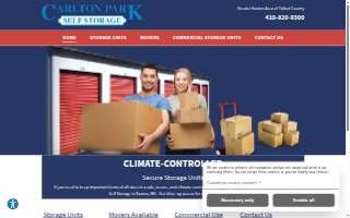 Carlton Park Self Storage website