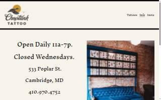 Choptank Tattoo website