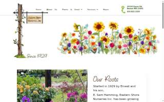 Eastern Shore Nurseries Inc website