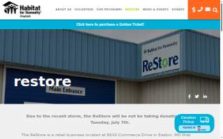 Habitat for Humanity Choptank ReStore website