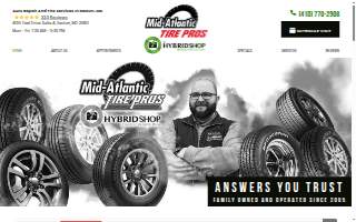Mid-Atlantic Tire Pros Auto Repair & Hybrid Shop website