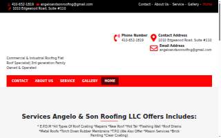 Angelo and Son Roofing website