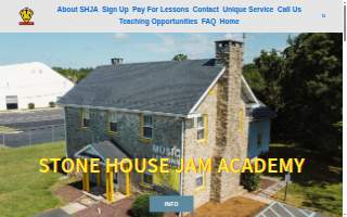 Stone House Jam Academy website