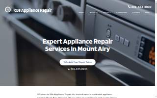 KBs Appliance Repair website