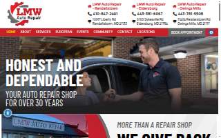 LMW Auto Repair - Eldersburg website