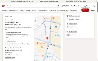 Walgreens Pharmacy of Eldersburg website