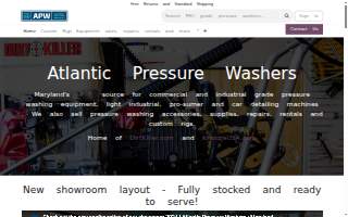 Atlantic Pressure Washers website