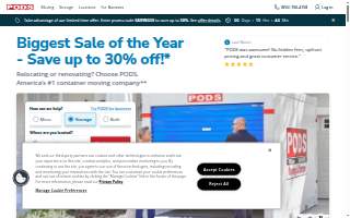 PODS Moving & Storage of Elkridge website