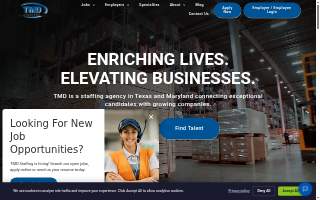 TMD Staffing of Elkridge website