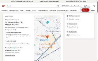 Walgreens Pharmacy of Elkridge website