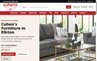 Cohen's Furniture website