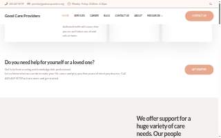 Good Care Providers website