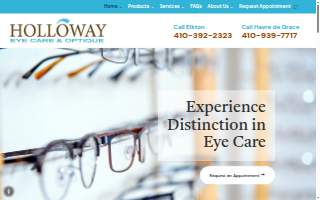 Holloway Eye Care & Optique website